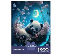 Adults 1000 Piece Jigsaw Puzzle Peaceful Panda Puzzles for Adults Fun Games Perfect Decoration Parent-child Interaction 38x26cm/1000pcs