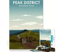 Adults 1000 Piece Jigsaw Puzzle Peak District Travel Print Premium Cut Play Brain Teasing Play Idle Fun Time Xmas Art Display (38x26cm)