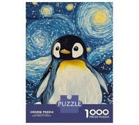 Adults 1000 Piece Jigsaw Puzzle Penguin Starry Night-10 Jigsaws for Adults Relaxing Games Stress Reliever Parent-child Interaction 70x50cm/1000pcs