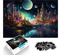 Adults 1000 Piece Jigsaw Puzzle planet city Toy Intellectual Game 26x38cm Artists Collection Fine Art for for teenager Age 14 and Up