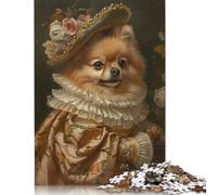 Adults 1000 Piece Jigsaw Puzzle Pomeranian Dog Renaissance Puzzle Jigsaws for Adults Jigsaw Puzzles for Adult 1000pcs (75x50cm)