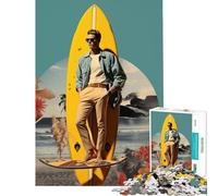 Adults 1000 Piece Jigsaw Puzzle Postmodern Surfing Dreams Toy Intellectual Game Impossible Game Learning Educational Secret Santa Gifts (Size 50x75cm)