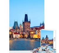 Adults 1000 Piece Jigsaw Puzzle Prague DIY Toys Secret Santa Gifts Practical Game Improving Love between Couples Size 38x26cm