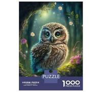 Adults 1000 Piece Jigsaw Puzzle Pretty Little Owl Jigsaw Puzzle Brain Teaser Game Presents for Women Difficult And Challenge 38x26cm/1000pcs