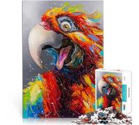 Adults 1000 Piece Jigsaw Puzzle Psycho Parrot Trainieren Sie Ihr Gehirn und Ihre Hände Geschenkideen38x26cm