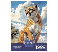 Adults 1000 Piece Jigsaw Puzzle Puma I Cougar Illustration Jigsaws for Adults Fun Games Wall Decoration Unique Gifts for Birthday And Christmas 70x50cm/1000pcs