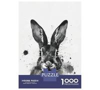 Adults 1000 Piece Jigsaw Puzzle Rabbit Watercolor Jigsaws for Adults Brain Teaser Game Difficult Hard Unique Gifts for Birthday And Christmas 38x26cm/1000pcs