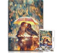 Adults 1000 Piece Jigsaw Puzzle Raining Birds Ideal for Cozy Downtime Fine Precision Die Cut Play Toy Size 50x75cm
