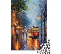 Adults 1000 Piece Jigsaw Puzzle Rainy City Street Scene-1 Puzzles for Adults Brain Teaser Game Perfect Decoration Birthday And Unique Gifts 38x26cm/1000pcs