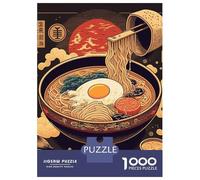 Adults 1000 Piece Jigsaw Puzzle Ramen Japanese Food Jigsaws for Adults Brain Teaser Game Difficult Hard Unique Gifts for Birthday And Christmas 52x38cm/1000pcs