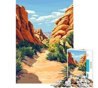 Adults 1000 Piece Jigsaw Puzzle Red Rock Canyon Nevada Art Educational Challenge A Work of Art Anti-Stress Toys for Ages 14 And over (38x26cm)