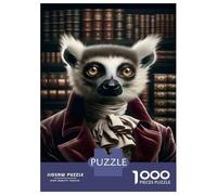 Adults 1000 Piece Jigsaw Puzzle Ringside Lemur Print Puzzle for Adults Relax Games But Fun And Humorous Difficult And Challenge 70x50cm/1000pcs