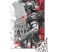 Adults 1000 Piece Jigsaw Puzzle Roman Soldier Art Print Jigsaws for Adults Fun Games Wall Decoration Unique Gifts for Birthday And Christmas 38x26cm/1000pcs