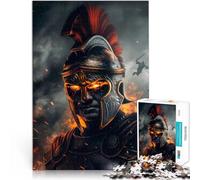 Adults 1000 Piece Jigsaw Puzzle Roman Warrior in Flames Denksportaufgabe für Die Liebe zwischen Paaren stärken38x26cm