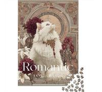 Adults 1000 Piece Jigsaw Puzzle Romantic Cat Art Print-8 Jigsaws for Adults Fun Games Wall Decoration Unique Gifts for Birthday And Christmas 70x50cm/1000pcs