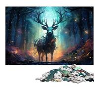 Adults 1000 Piece Jigsaw Puzzle Sacred Deer in The Fantasy Forest Difficult Hard Jigsaw Great Gifts And Toys for Teenager Age 14 Years Up 1000 PCS(75x50cm)