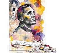 Adults 1000 Piece Jigsaw Puzzle 'Saint Martin De Porres Wooden Puzzles for Adults Brain Teaser Game 1000pcs (75x50cm)