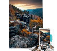 Adults 1000 Piece Jigsaw Puzzle Saxon Switzerland Jigsaws for Adults Fun Games Analysis And Logic Parent-child Interaction (Size 38x52cm)