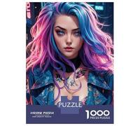 Adults 1000 Piece Jigsaw Puzzle Sexy Cyberpunk Girl Jigsaw Puzzle Brain Teaser Game Presents for Women Difficult And Challenge 70x50cm/1000pcs