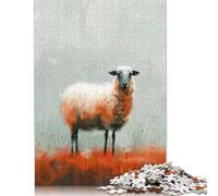 Adults 1000 Piece Jigsaw Puzzle Sheep in A Field Wooden Puzzle Adult Jigsaw Puzzle Brain Teaser Game 1000pcs (75x50cm)