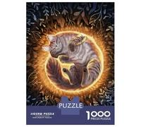 Adults 1000 Piece Jigsaw Puzzle Shiny Cat Jigsaws for Adults Brain Teaser Game Difficult Hard Unique Gifts for Birthday And Christmas 38x26cm/1000pcs