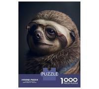 Adults 1000 Piece Jigsaw Puzzle Sloth Portrait Puzzles for Adults Brain Teaser Game Perfect Decoration Birthday And Unique Gifts 52x38cm/1000pcs