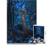 Adults 1000 Piece Jigsaw Puzzle Snake in The Night Ideal for Cozy Downtime Fine Precision Die Cut Play Toy Size 38x26cm