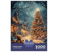 Adults 1000 Piece Jigsaw Puzzle Snowy Christmas Eve Puzzles for Adults Toy Wall Decor Difficult Hard Difficult And Challenge 38x26cm/1000pcs