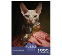 Adults 1000 Piece Jigsaw Puzzle Sphynx Cat King Jigsaws for Adults Brain Teaser Game Difficult Hard Unique Gifts for Birthday And Christmas 70x50cm/1000pcs