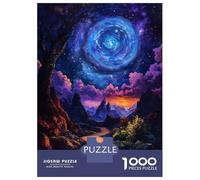 Adults 1000 Piece Jigsaw Puzzle Spiral Galaxy Landscape Jigsaw Puzzle Brain Teaser Game Wall Art Unique Gifts for Birthday And Christmas 38x26cm/1000pcs