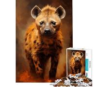 Adults 1000 Piece Jigsaw Puzzle Spotted Hyena Puzzles for Teenagers Hand Speed Race Difficult And Challenge Learning Educational Toys (50x75cm)