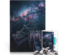 Adults 1000 Piece Jigsaw Puzzle Starry Great Wall of China Learning Educational Toy 38x52cm Wishlist with Santa Claus for and Age 14