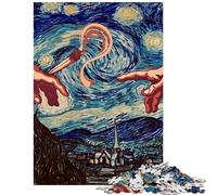 Adults 1000 Piece Jigsaw Puzzle Starry Night Stoner Puzzle For Teenagers Precision Cutting Train Your Brain And Hands Learning Educational Toys (38x52cm/1000pcs)