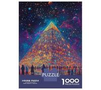 Adults 1000 Piece Jigsaw Puzzle Starry Pyramid Glow -1 Puzzles for Adults Fun Games Perfect Decoration Parent-child Interaction 70x50cm/1000pcs