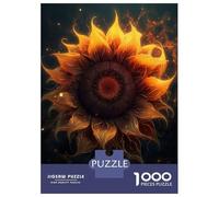 Adults 1000 Piece Jigsaw Puzzle Sunflower Embers Fire Jigsaws for Adults Brain Teaser Game Difficult Hard Unique Gifts for Birthday And Christmas 38x26cm/1000pcs
