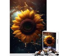 Adults 1000 Piece Jigsaw Puzzle Sunflower Galaxy Milkyway Jigsaw Puzzles for Adults Birthday Present Educational Challenge Family Fun & Game Night (38x52cm)