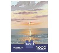 Adults 1000 Piece Jigsaw Puzzle Sunrise Over The BlueOcean Jigsaws for Adults Brain Teaser Game Difficult Hard Unique Gifts for Birthday And Christmas 38x26cm/1000pcs