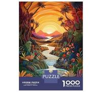 Adults 1000 Piece Jigsaw Puzzle Sunrise over The River Jigsaw Puzzle Brain Teaser Game Presents for Women Difficult And Challenge 70x50cm/1000pcs