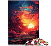 Adults 1000 Piece Jigsaw Puzzle sunset Pattern assembly 26x38cm is ideal as a gift for the whole family for and teenager Age 14 and Up