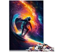 Adults 1000 Piece Jigsaw Puzzle Surfing Astronaut Toy Intellectual Game 26x38cm Challenging Game and Family Play for teenager Age 14 Up