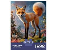 Adults 1000 Piece Jigsaw Puzzle Surreal Safari Fox 3 Puzzles for Adults Fun Games Perfect Decoration Parent-child Interaction 70x50cm/1000pcs