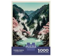 Adults 1000 Piece Jigsaw Puzzle Takmatsu Onsen Spring Soak Jigsaw Puzzle Brain Teaser Game Wall Art Unique Gifts for Birthday And Christmas 38x26cm/1000pcs
