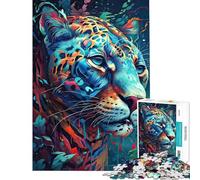 Adults 1000 Piece Jigsaw Puzzle The Attentive Jaguar Adult Jigsaw Puzzle Fun Games Presents for Women Difficult And Challenge (Size 50x75cm)
