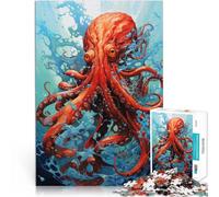 Adults 1000 Piece Jigsaw Puzzle The Creepy Squid Spielzeug-Intellektuelles Spiel Lernspiel für Geburtstag, Weihnachten38x26cm