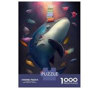 Adults 1000 Piece Jigsaw Puzzle The Dancing Whale Jigsaws for Adults Brain Teaser Game But Fun And Humorous Difficult And Challenge 52x38cm/1000pcs