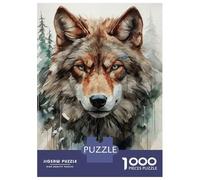 Adults 1000 Piece Jigsaw Puzzle The Gaze of An Angry Wolf Jigsaws for Adults Brain Teaser Game Difficult Hard Unique Gifts for Birthday And Christmas 52x38cm/1000pcs