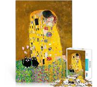Adults 1000 Piece Jigsaw Puzzle The Kiss Cat Pädagogisches Spielzeug zum Stressabbau Wunschliste mit dem Weihnachtsmann75x50cm