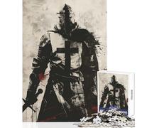 Adults 1000 Piece Jigsaw Puzzle The Knight Minimalism Educational Toy Birthday Gift Impossible Game Improving Love between Couples Size 38x26cm