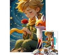 Adults 1000 Piece Jigsaw Puzzle The Little Prince with Fox And Rose Fun at Home Activities, Difficult Challenge Home Decoration Toys for And 14 Years And over (38x52cm)