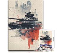 Adults 1000 Piece Jigsaw Puzzle The Minimalistic Tank Ideal for Cozy Downtime Fine Precision Die Cut Play Toy Size 38x52cm